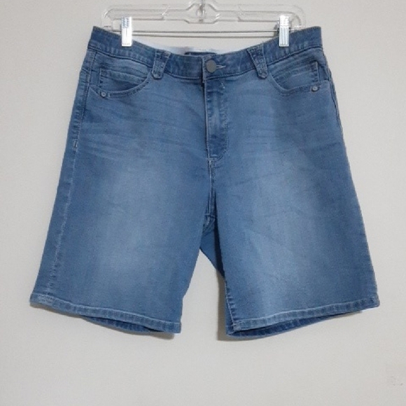 Democracy Women Blue Denim Shorts Casual Vacation Beach 12 Y2k - Picture 1 of 5